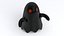 Little Cartoon Ghost Black 3D model