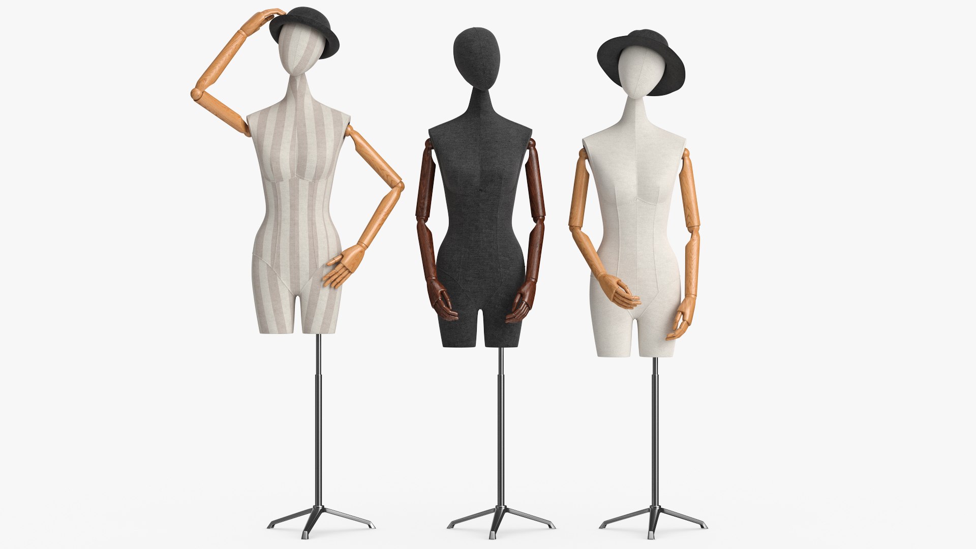 3D Female Mannequins model https://p.turbosquid.com/ts-thumb/xD/MmLGza/X3/3femalemannequins_0001/jpg/1663667877/1920x1080/fit_q87/3525e43f323b37d805872cac47690eeed36ea024/3femalemannequins_0001.jpg