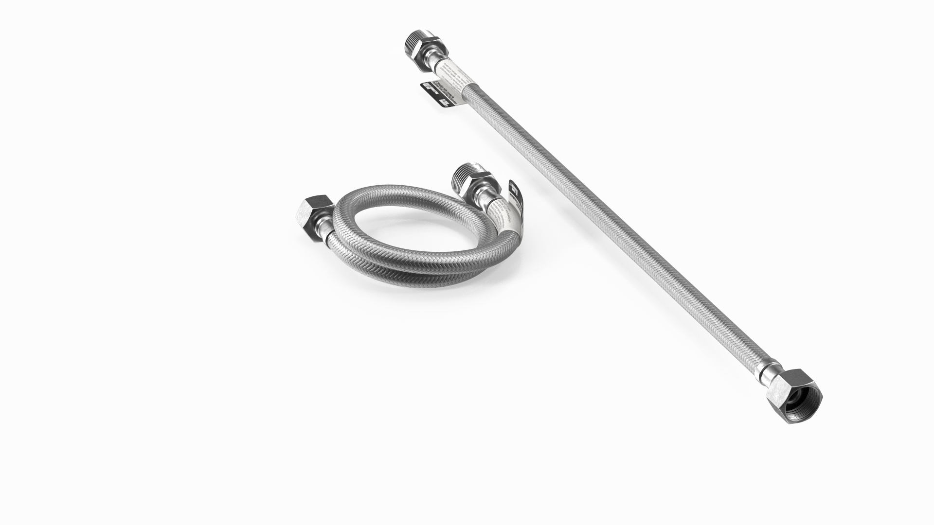 Toilet Water Supply Reinforced Hose Set 40cm Monochrome 3D Model