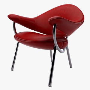 3D model Modern Red Leather Armchair