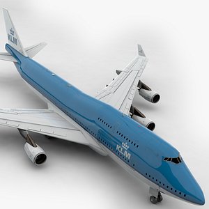 3D boeing 747 klm l804