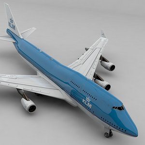 3D boeing 747 klm l804