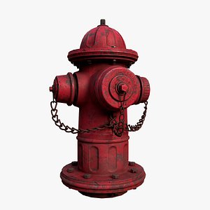 3D Fire Hydrant PBR textures Low Poly Game Ready model
