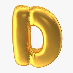 Foil Balloon Letter D Gold