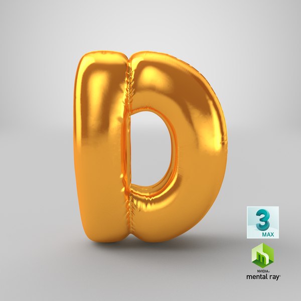 3D model foil balloon letter d - TurboSquid 1214767