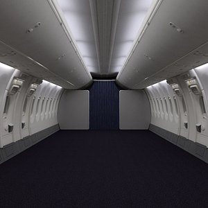 RyanAir Economy Airplane Interior Section