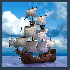 sailing ship 3d max