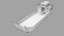 Old Landing Barge Small Boat 3D model