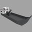 Old Landing Barge Small Boat 3D model