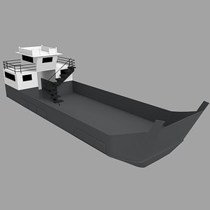 Old Landing Barge Small Boat
