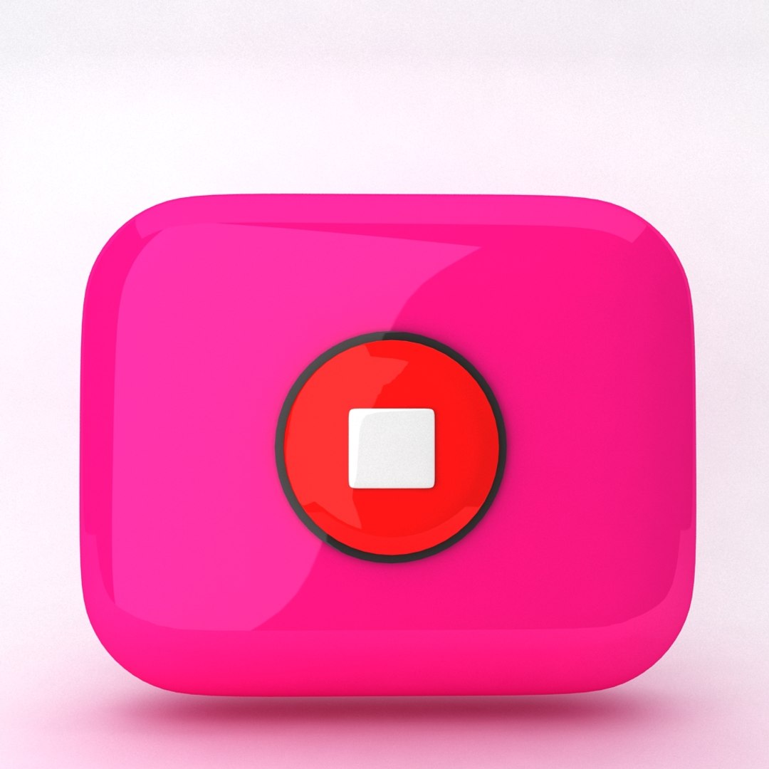 icon stop 3d model