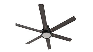 Ceiling Fan Six Blade Animated 3d Model