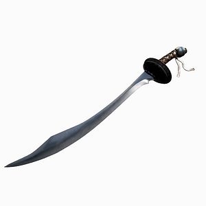 3ds max ancient scimitar sword