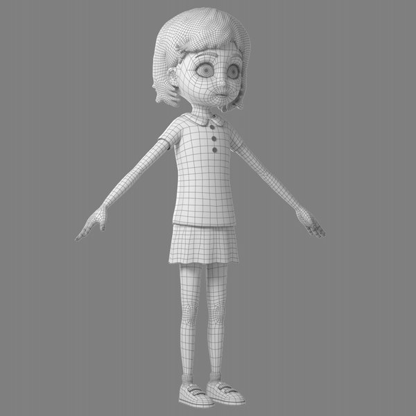 Free Cartoon Girl Rigged 3D - TurboSquid 1950944