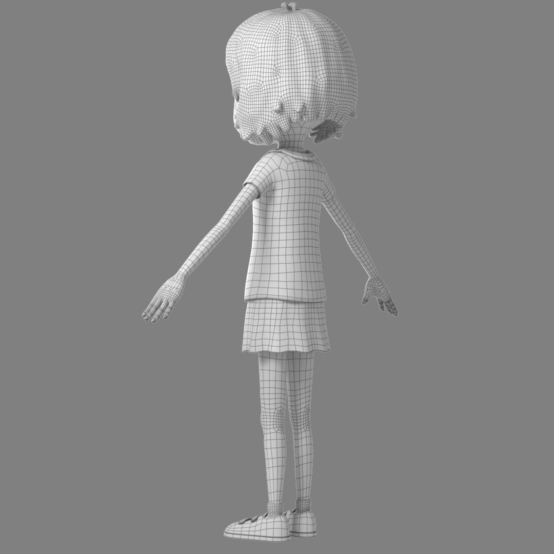 Free Cartoon Girl Rigged 3D - TurboSquid 1950944