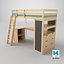 3D Childrens bed 01 05 model