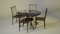 wrought iron dining set