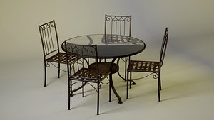 wrought iron dining set