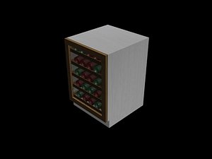 wine cooler subzero 3d model