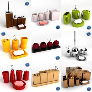 3dsmax modelled bathroom accessories