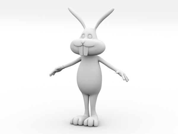 3D cartoon rabbit anthropomorphic qute cuddling bunny metaverse rodent -  TurboSquid 1865695