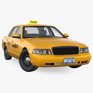 Ford Crown Victoria Yellow Taxi 2011 Rigged