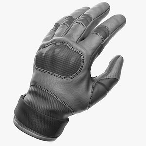 3D combat gloves zbrush model