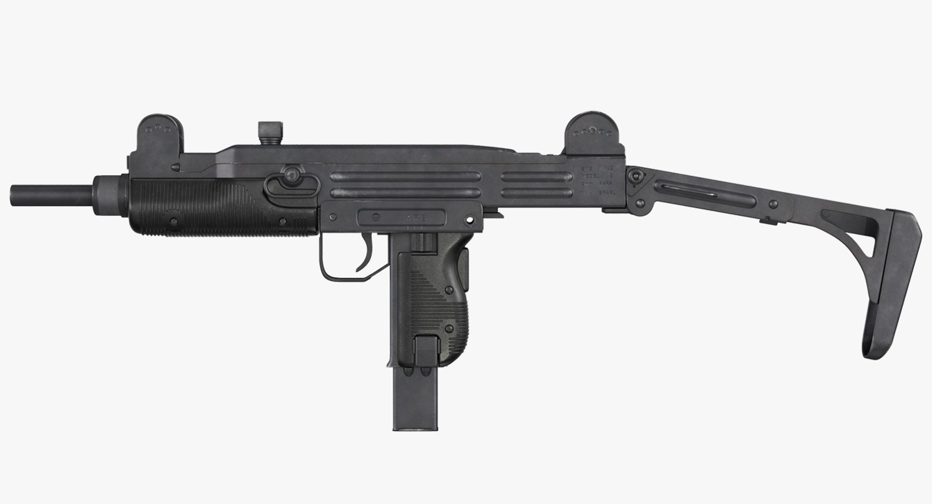 Submachine gun UZI SMG 3D model preview