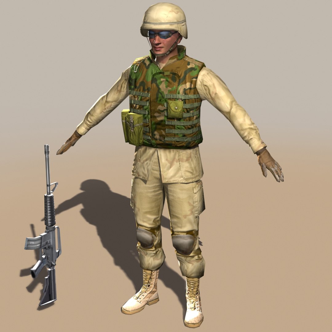 3d Soldier M4 Carbine Model