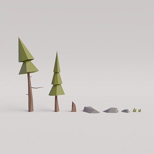 Low-Poly Forest Collection model
