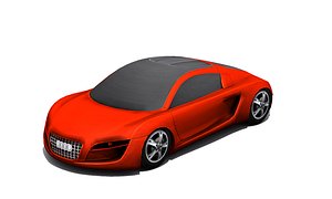 concept low-polygon 3d model