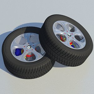 tread wheel sport rim 3d c4d