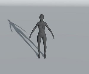 Female Body Base Mesh 28 Animations 3D Model 5k Polygons