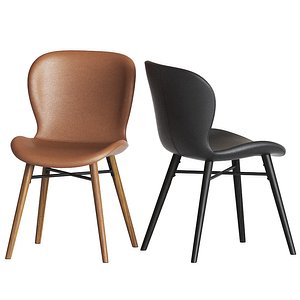 uma faux leather dining chair 3D model