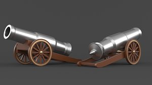 3D Circus Cannon model