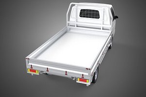 3D FLAT DECK BED PICKUP TRUCK CAR BOX DROP SIDE CARGO BODY GATE VAN model