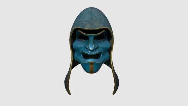 Assassin Mask A08 Blue Gold - Character Design Fashion model ...