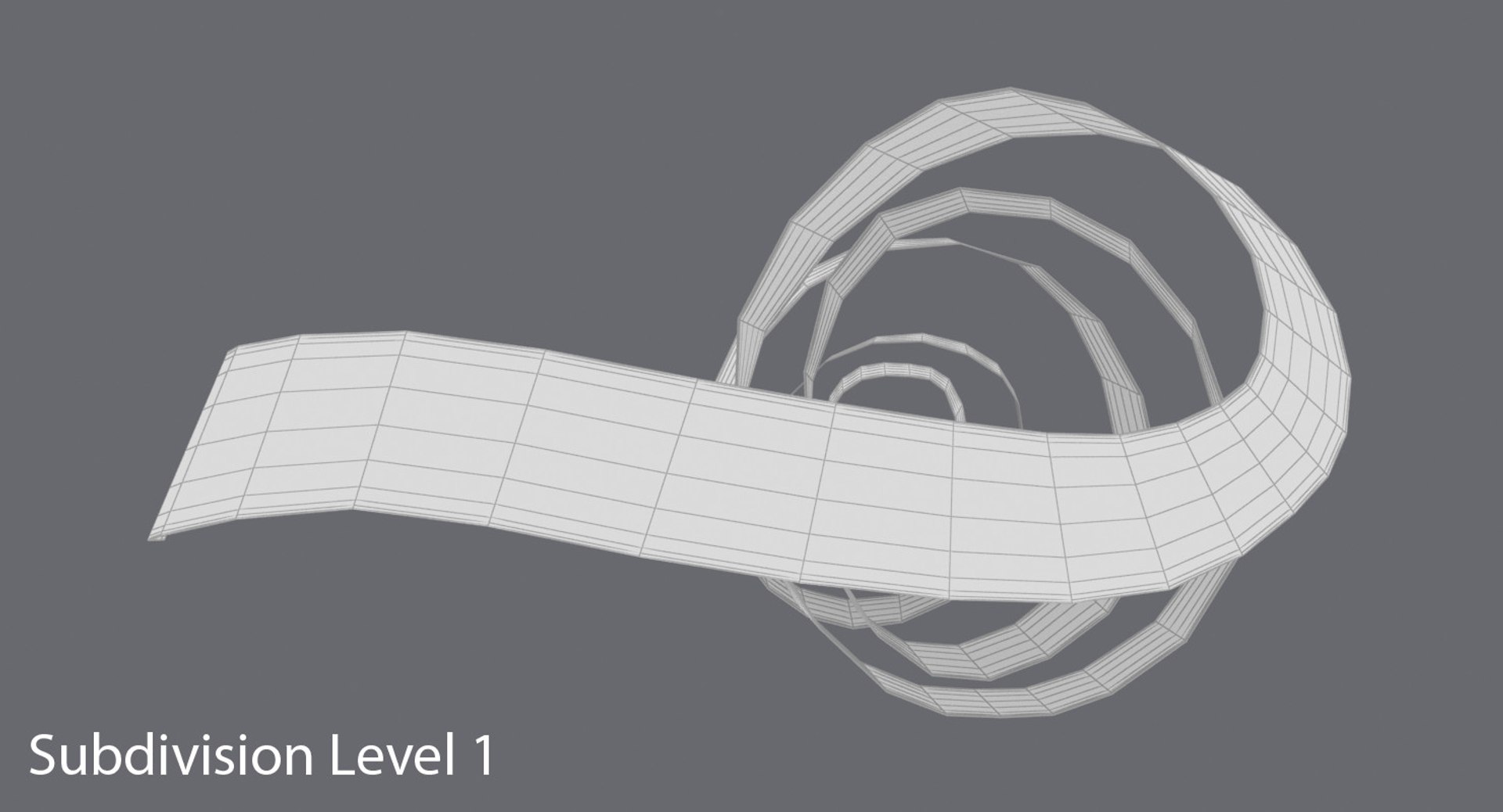 Curly Ribbon 3d Model