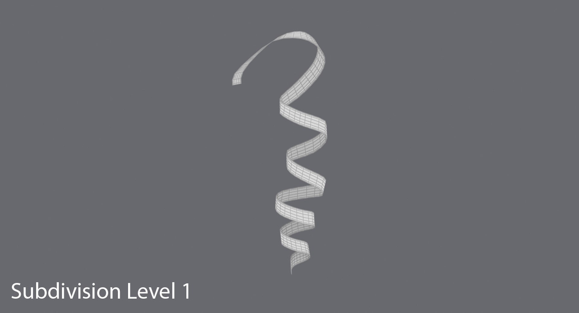 Curly Ribbon 3d Model