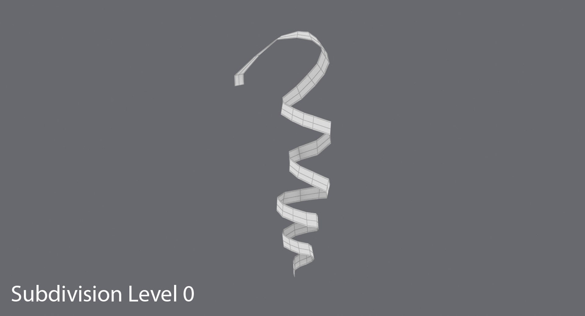 Curly Ribbon 3d Model