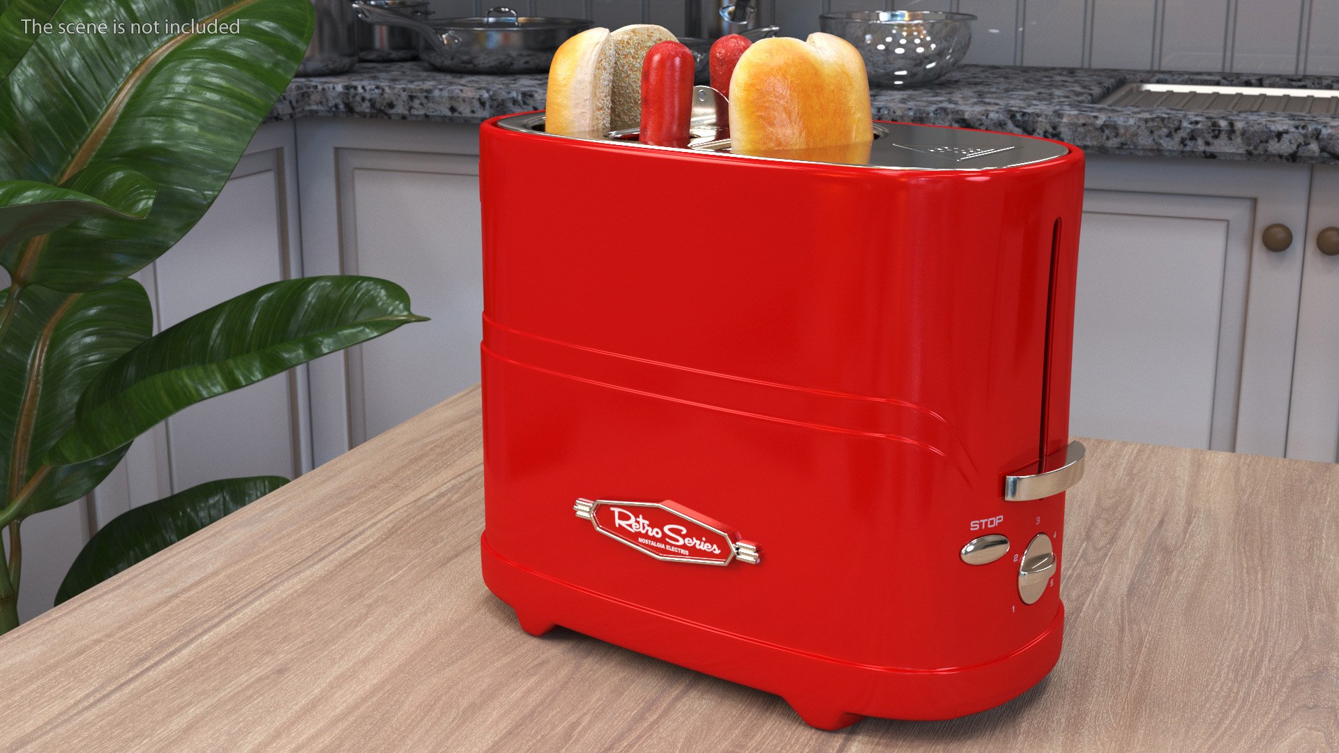 3D Nostalgia Retro Series PopUp Toaster Carrying Hot Dog TurboSquid