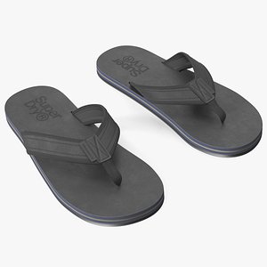 Flip Flops Superdry Black 3D model