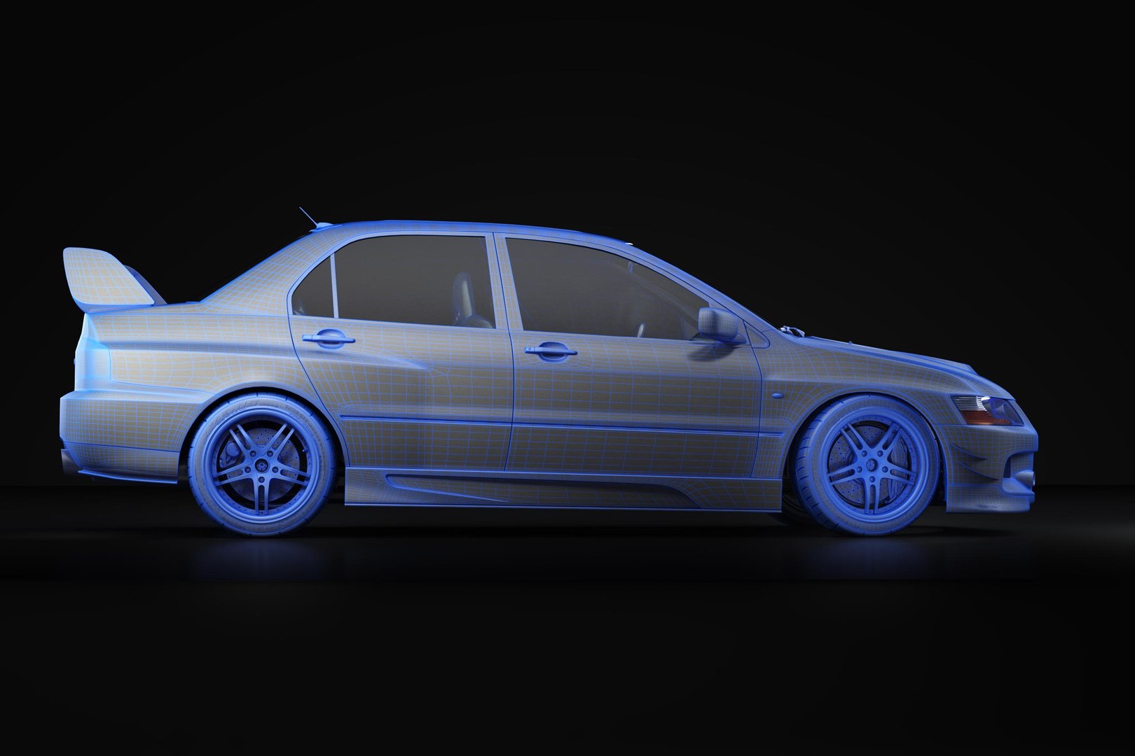 STL file mitsubishi lancer-Tokyo drift 🚗・3D printing design to