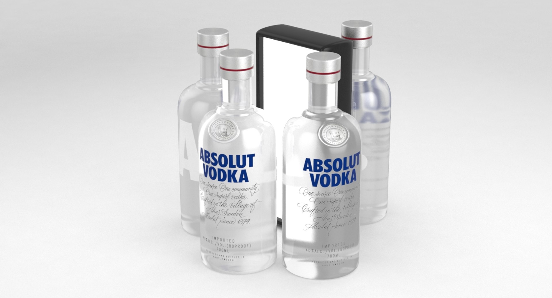 Bottle Vodka Absolut 3D Model - TurboSquid 1266047