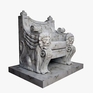 throne marble 3d model