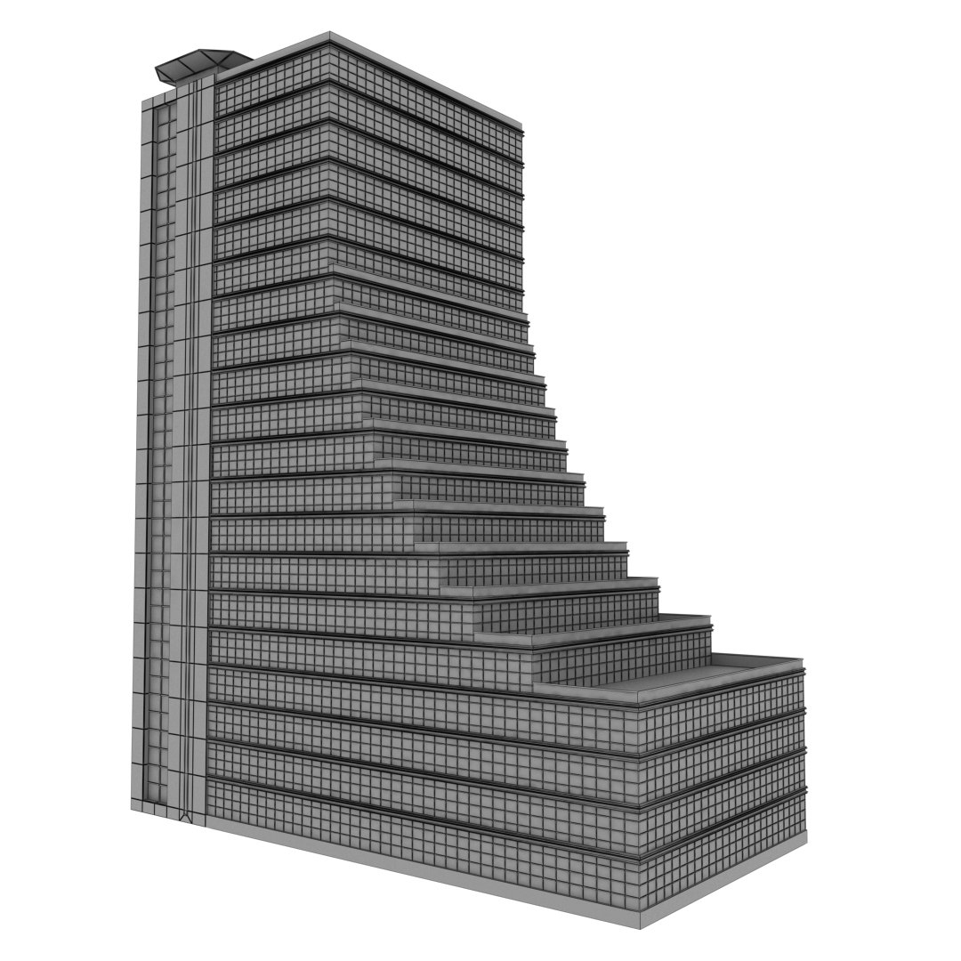 Modelled Skyscraper Terraces Simple 3D Model - TurboSquid 1519971