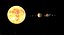 3D model solar space scene