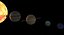 3D model solar space scene