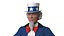 3D Uncle Sam Character A-Pose