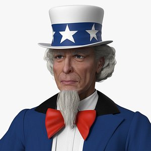 Uncle Sam Character A-Pose